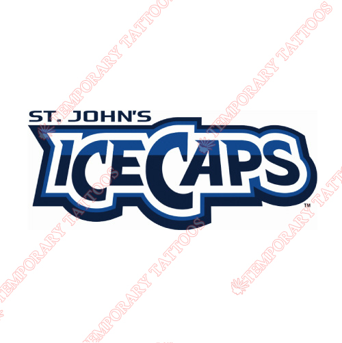 St Johns IceCaps Customize Temporary Tattoos Stickers NO.9153
